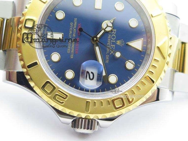 Dial Bracelet Yacht-Master 116622 On SS JF Best Blue A2836 Edition YG 0215